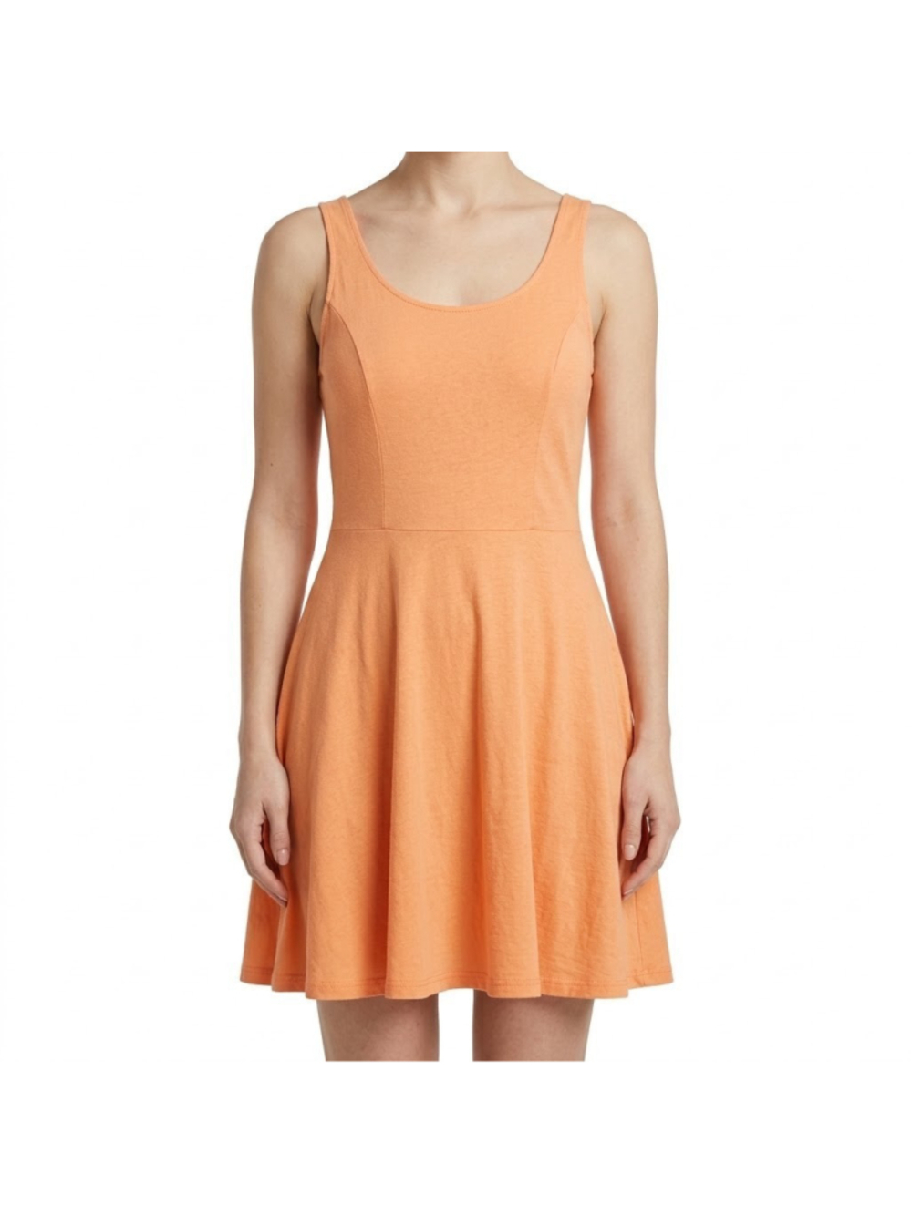 H&M Divided Orange Tank Dress Womens Size 36 US 6 Small Sundress Fit Flare Mini